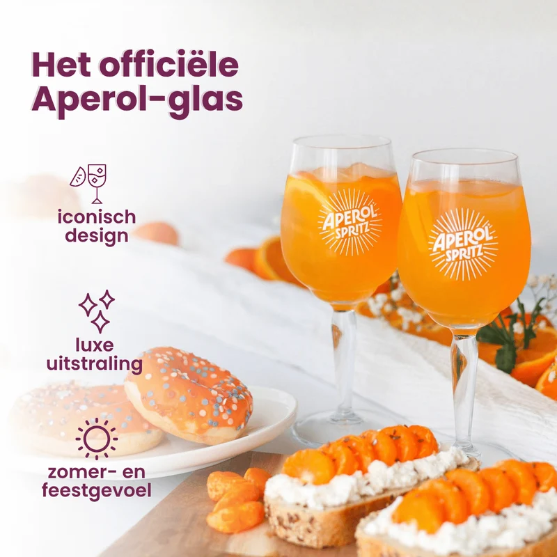 Aperol Verres Spritz 450ml - Set 6 - Design Moderne verre - Solide - Pour Spritz