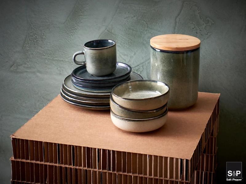 Set de vaisselle Salt & Pepper - 4 personnes - Meridian - 26 cm - 16 pièces