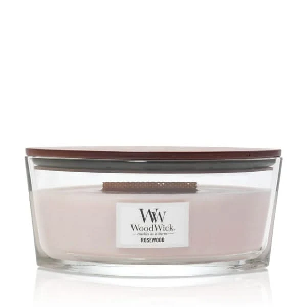 Bougie parfumée WoodWick - Mèche en bois - Rosewood - 9 cm / 19 cm