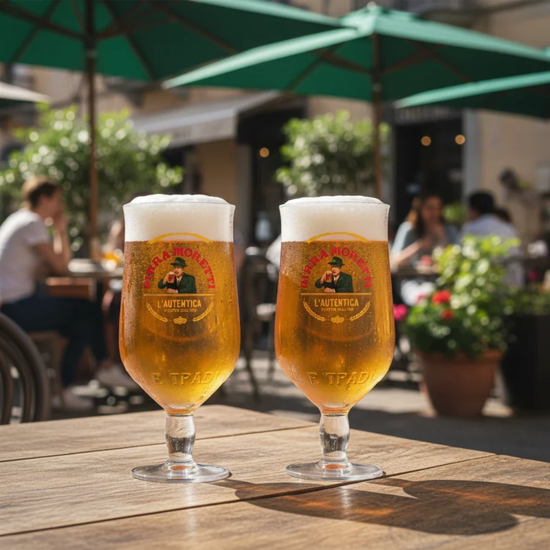 Ensemble de verres à bière Birra Moretti - Verres à bière - 250 ml - 6 pièces