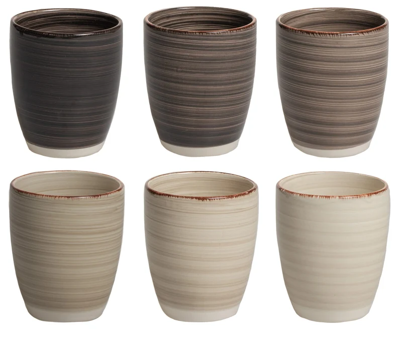 Tasses à café Cookinglife - Tasses Senseo - Delice Gris - 180 ml - 6 pièces