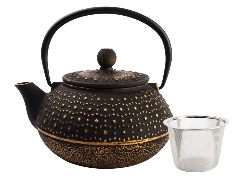 Théière Salt & Pepper - En fonte - My Tea - 800 ml - Noir/Or
