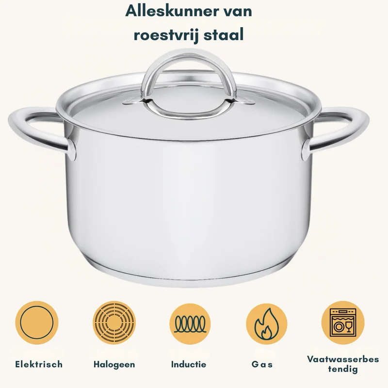 Ensemble de casseroles Sola - en inox - Blizz - ø 16/18/20 cm - 4 pièces
