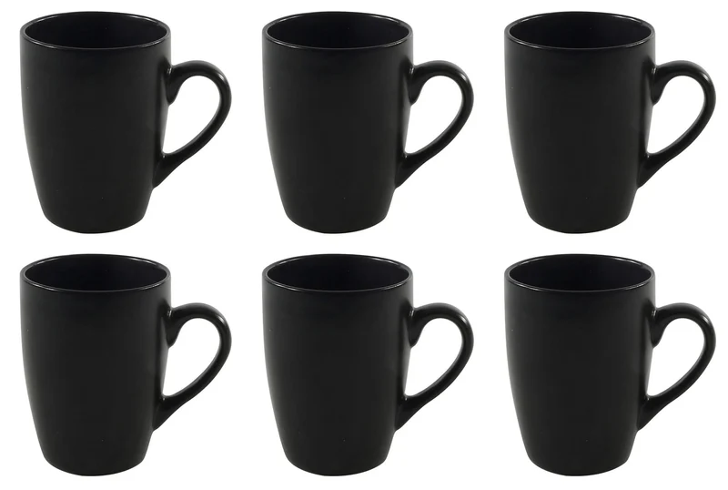 Ensemble de tasses Studio Tavola - Tasses a café - Black Tie - 350 ml - 6 pièces