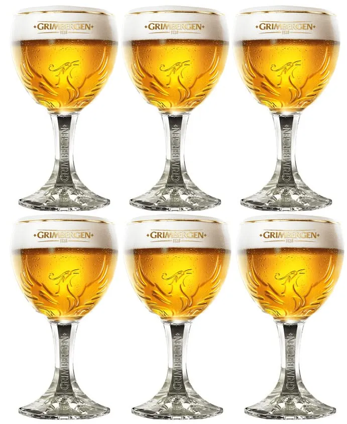 Ensemble de verres à bière Grimbergen - Verres sur pied - 33 cl - 6 pièces
