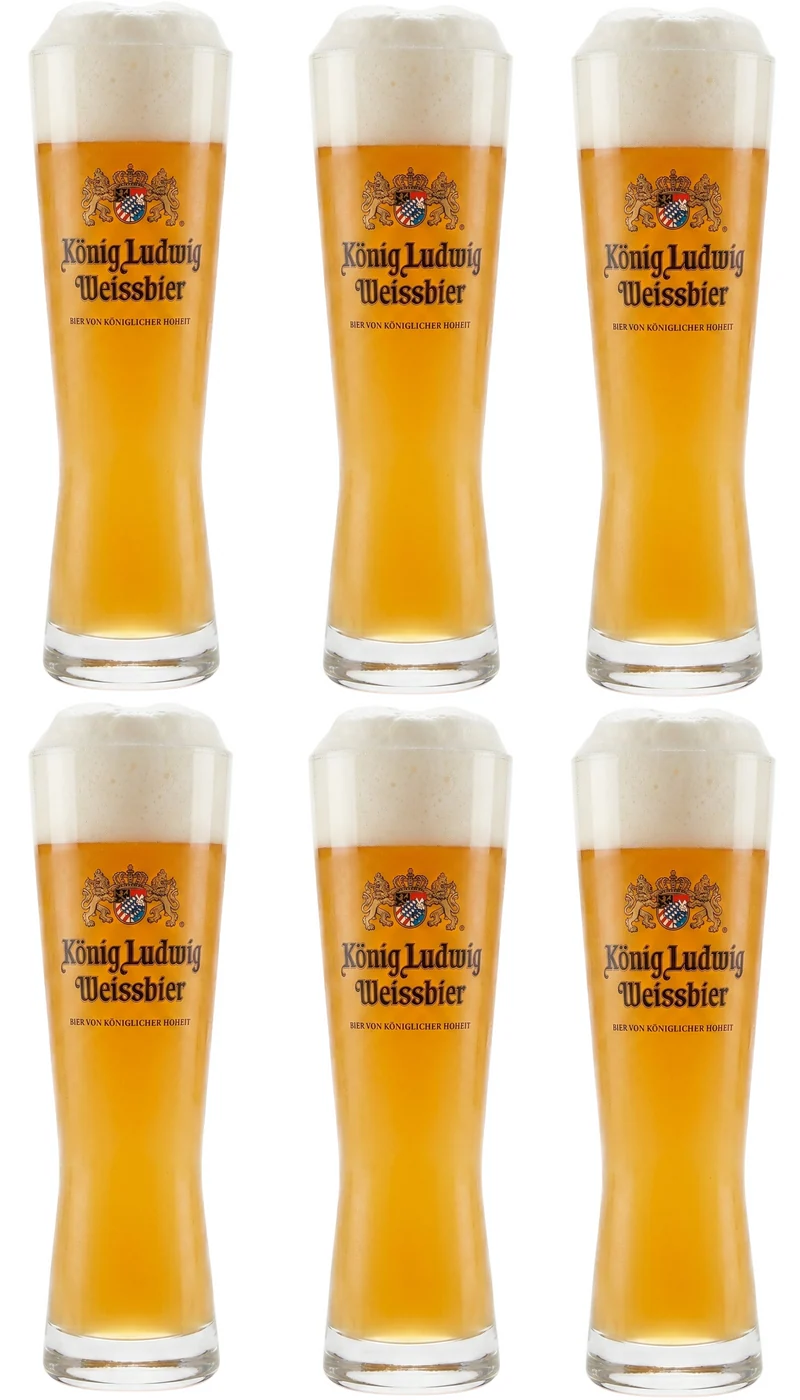 Set de verres a bière Konig Ludwig - Verres a bière - Weizen - 500 ml - 6 pièces