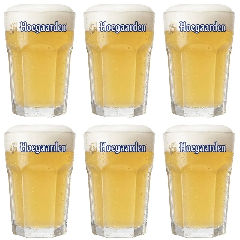 Ensemble de verres a bière Hoegaarden - Verres a witbier - 250 ml - 6 pièces
