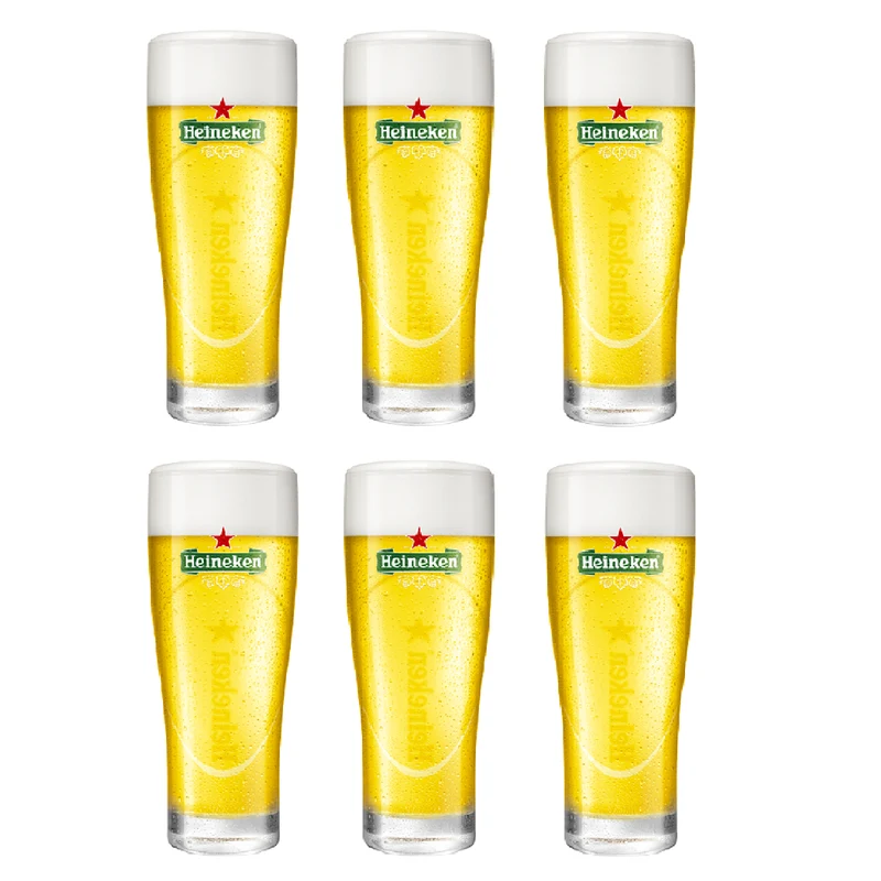 Ensemble de verres à bière Heineken - Ellipse - 25 cl - 6 pièces