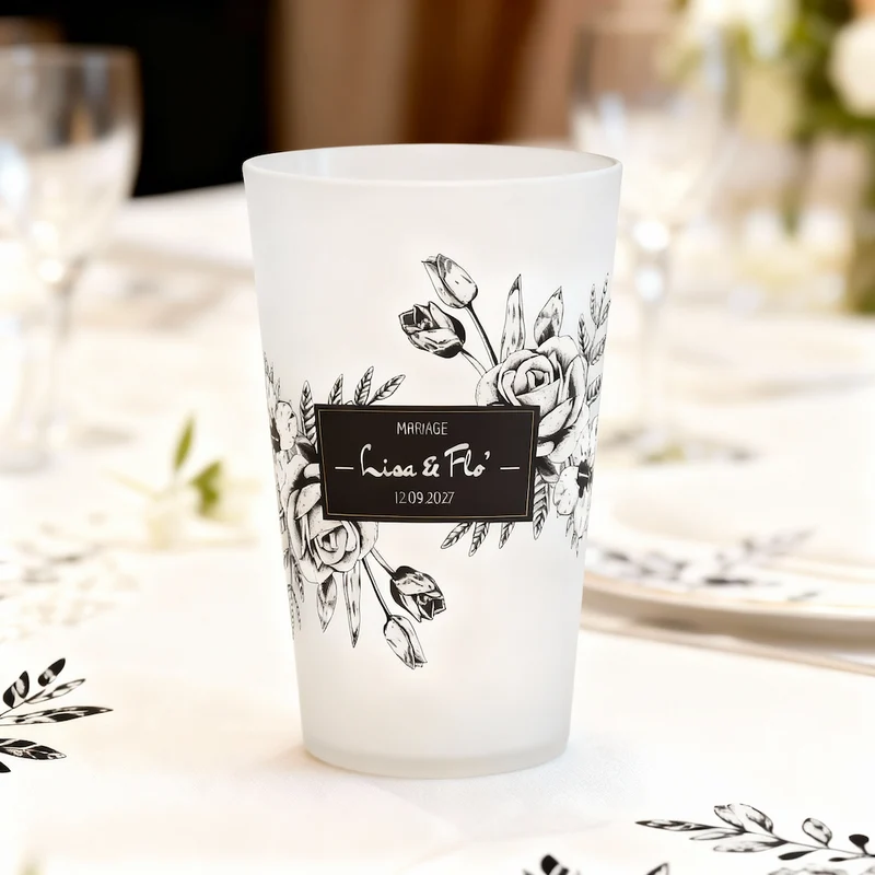 Gobelet personnalisé Mariage Contraste