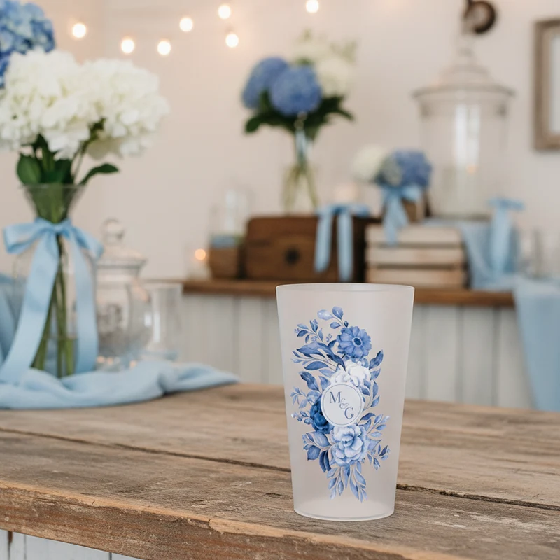Gobelet personnalisé Mariage Chic Bleu