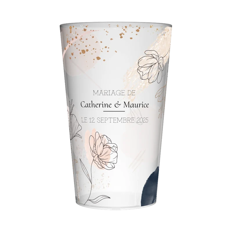 Gobelet personnalisé Mariage Moderne Champêtre
