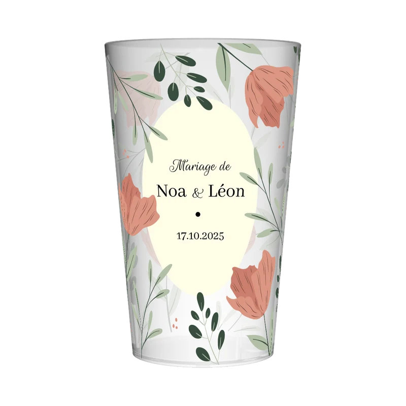 Gobelet personnalisé Mariage Prairie