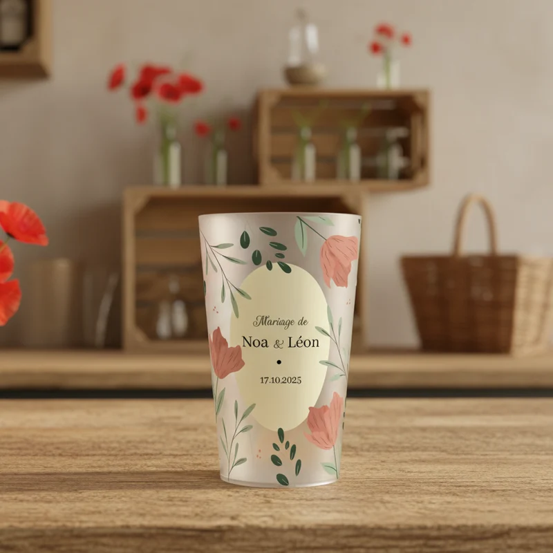 Gobelet personnalisé Mariage Prairie