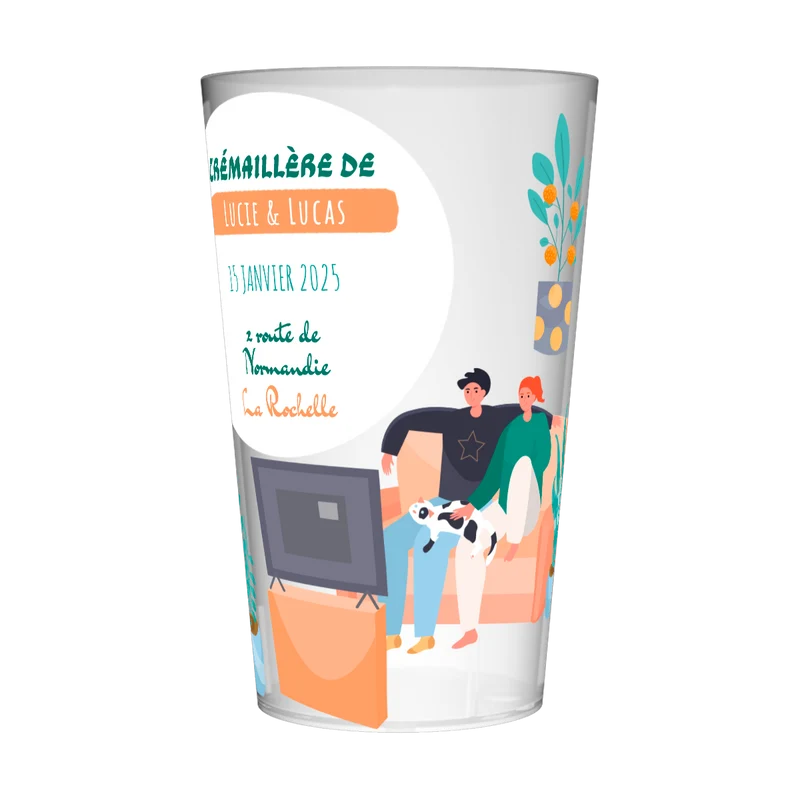 Gobelet personnalisé Crémaillère Couple