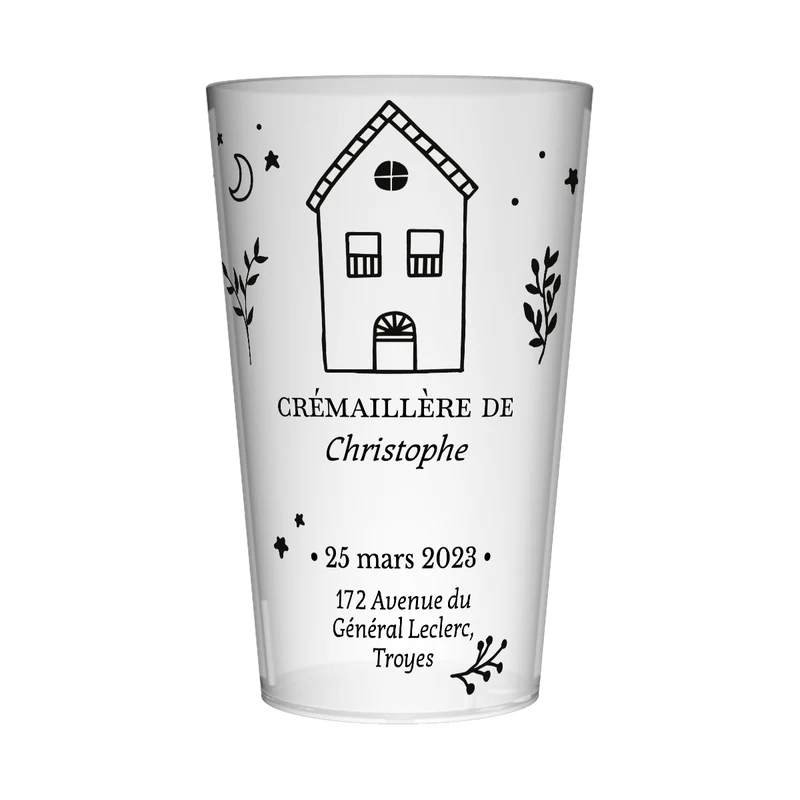Gobelet personnalisé Crémaillère Maison Dessin