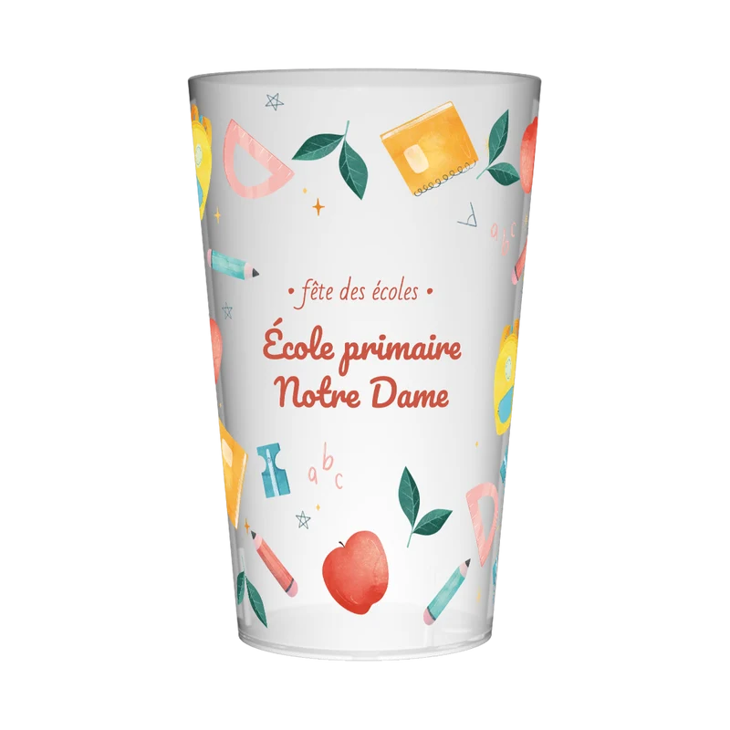 Gobelet personnalisé Fête des écoles School