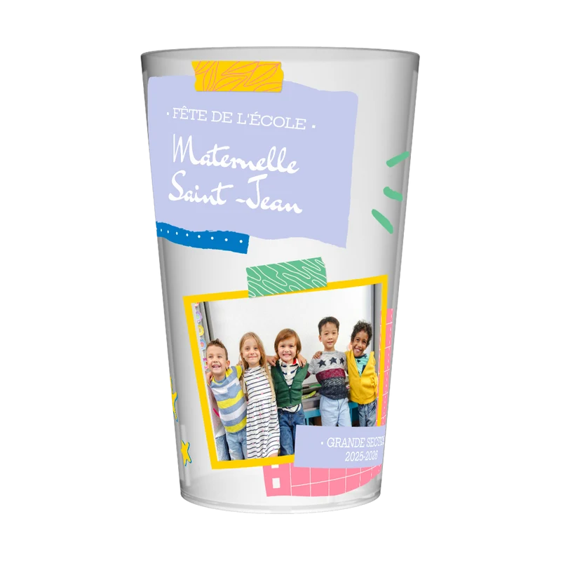 Gobelet personnalisé Fête des écoles Photo