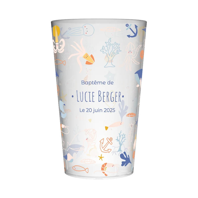 Gobelet personnalisé Baptême Marin