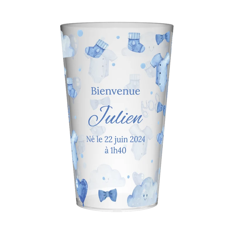 Gobelet personnalisé Naissance Accessoires Bleus