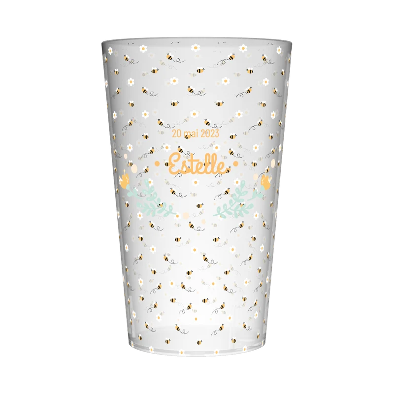 Gobelet personnalisé Naissance Abeille
