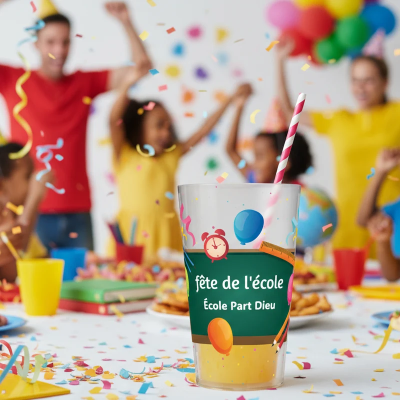 Gobelet personnalisé Fête des écoles Tableau