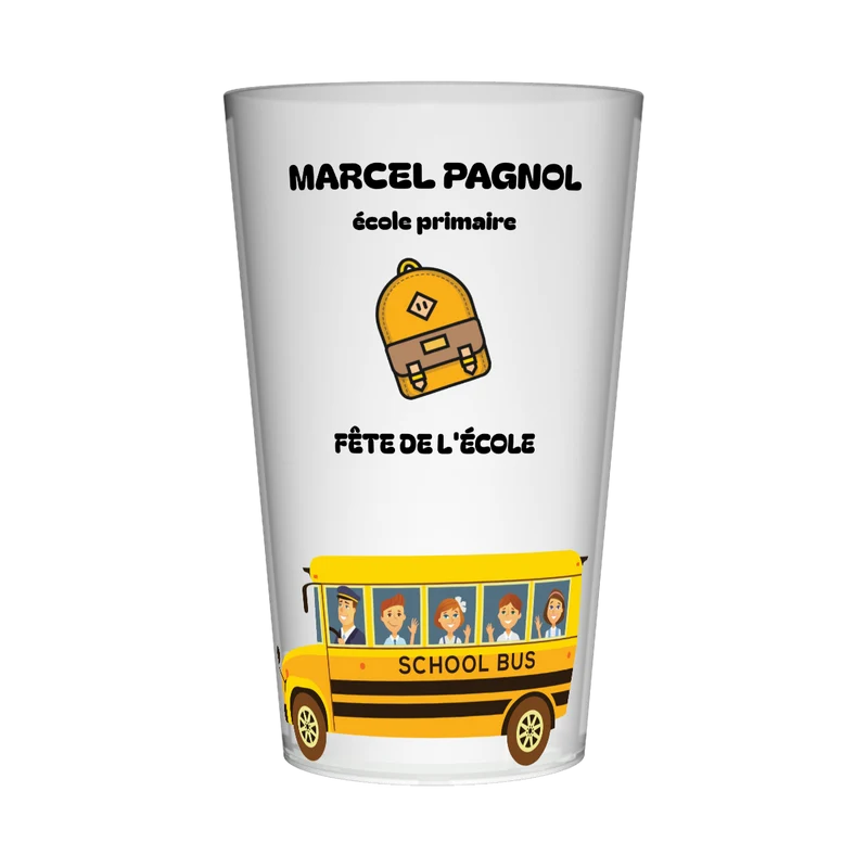 Gobelet personnalisé Fête des écoles Car