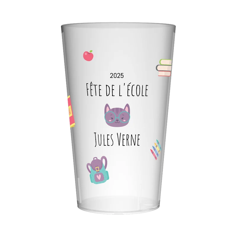 Gobelet personnalisé Fête des écoles Chat