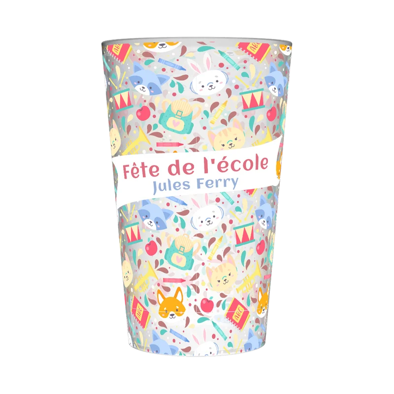 Gobelet personnalisé Fête des écoles Animaux