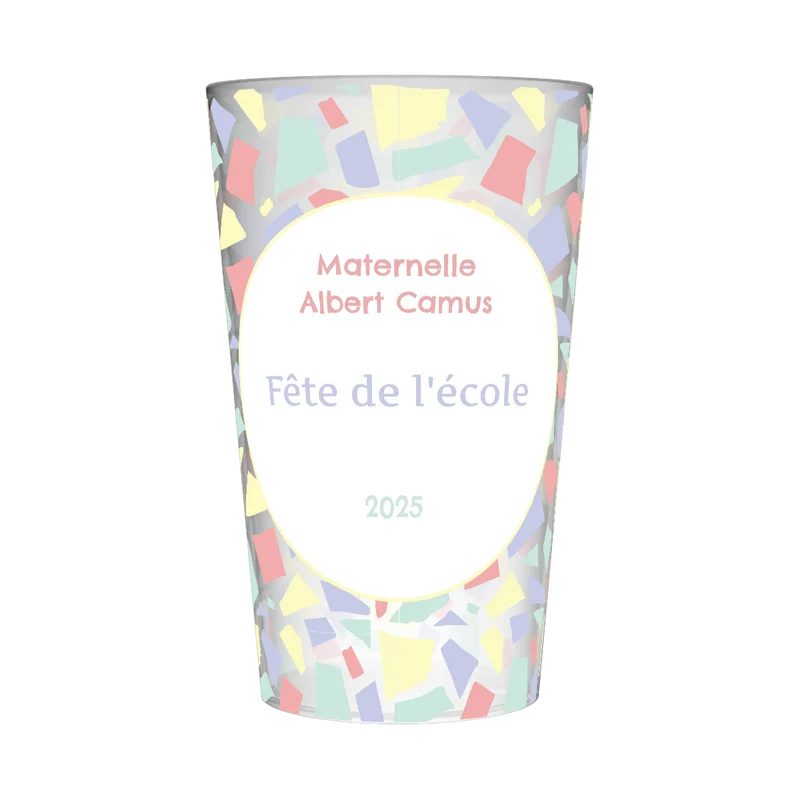 Gobelet personnalisé Fête des écoles Mosaïque