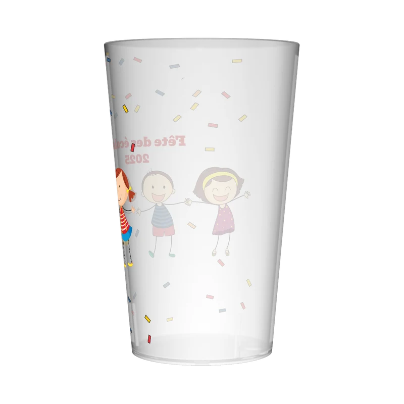Gobelet personnalisé Fête des écoles Confettis