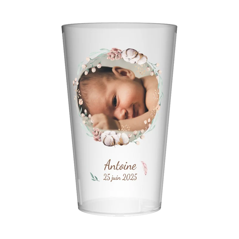 Gobelet personnalisé Naissance Coton