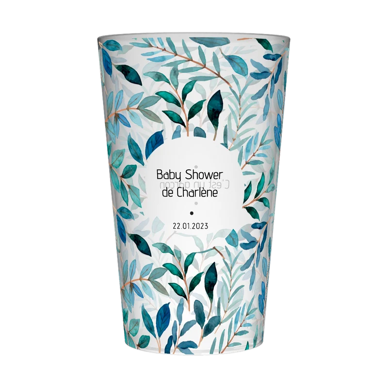 Gobelet personnalisé Baby Shower Feuillage