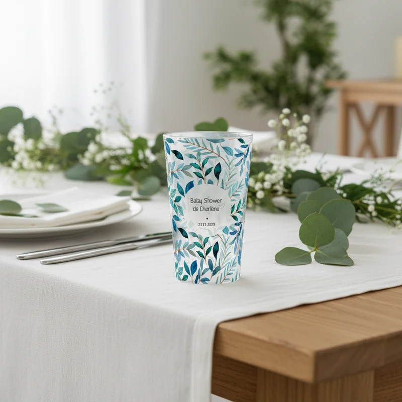 Gobelet personnalisé Baby Shower Feuillage