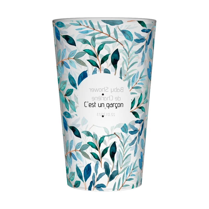 Gobelet personnalisé Baby Shower Feuillage