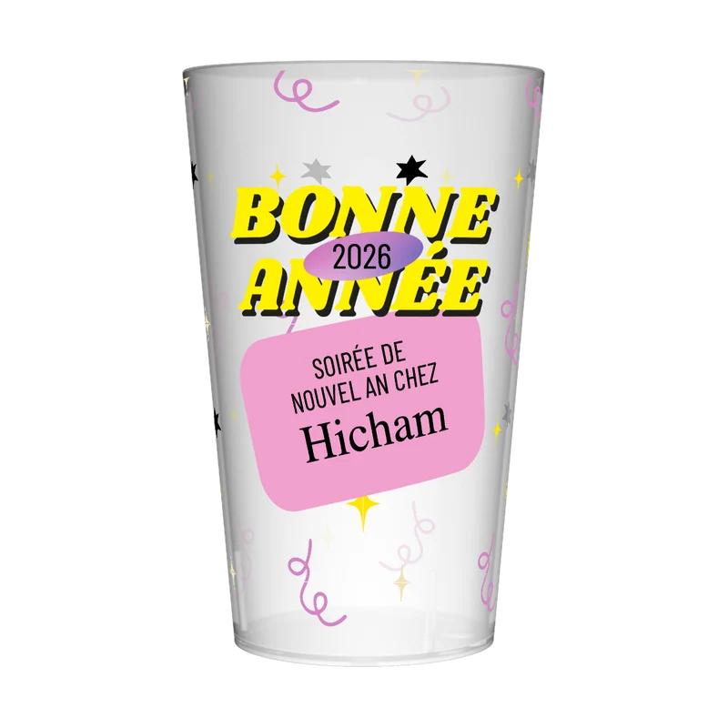 Gobelet personnalisé Nouvel An 80's