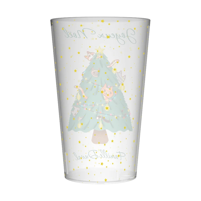 Gobelet personnalisé Noël Bouteille Sapin