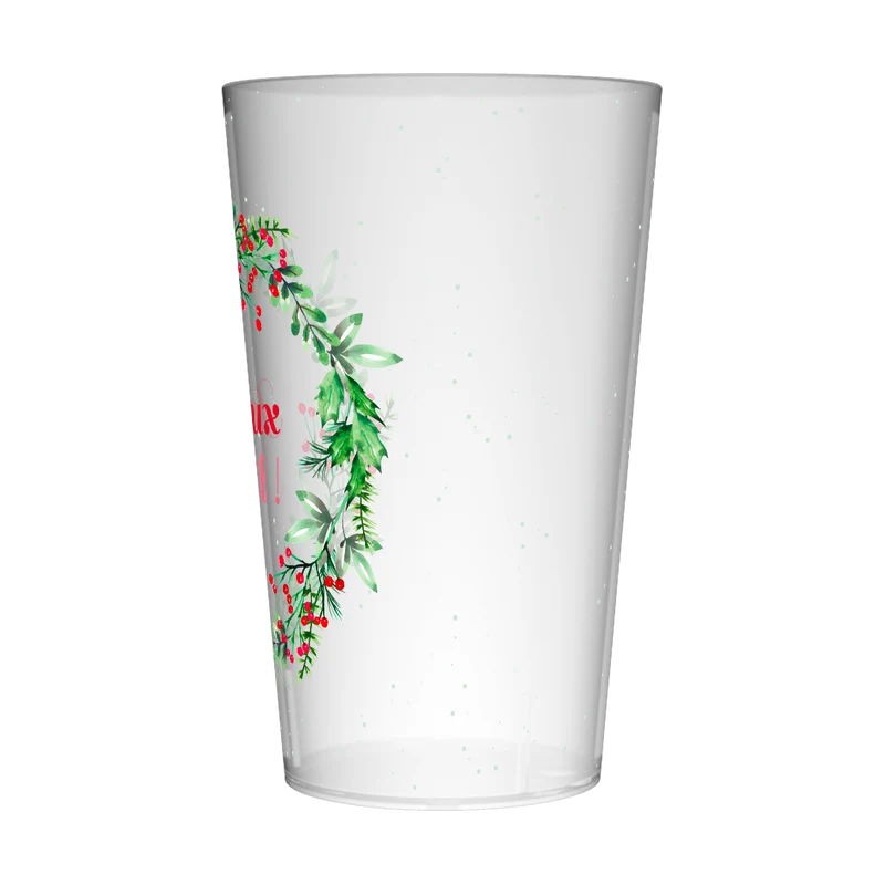 Gobelet personnalisé Noël Couronne Houx
