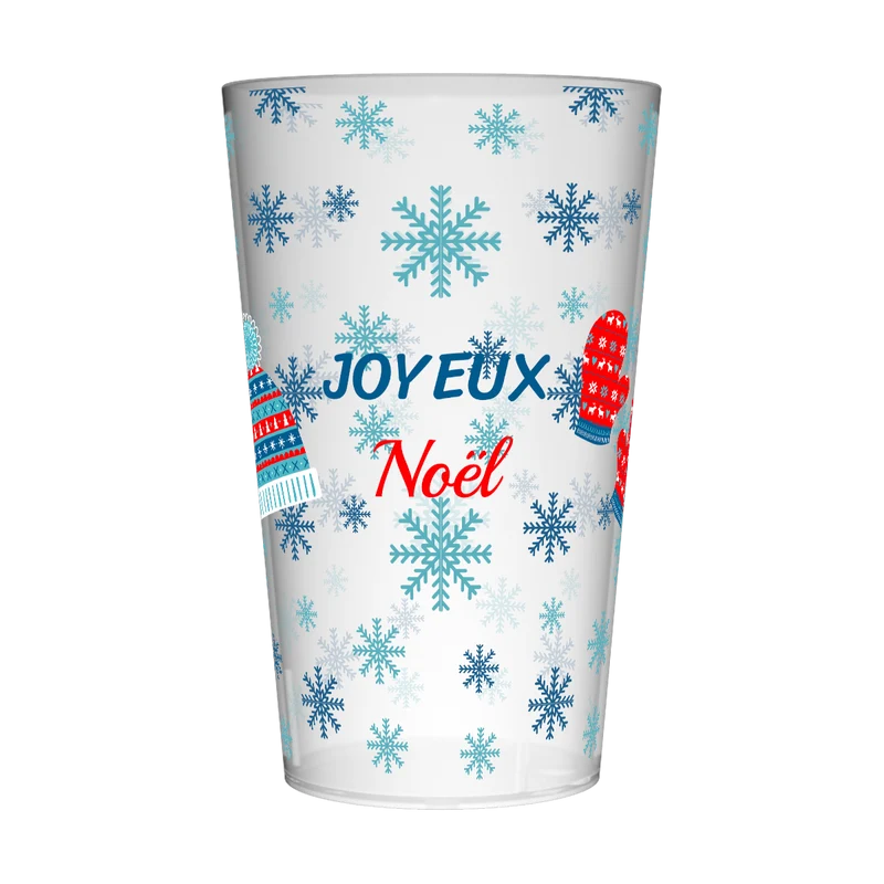 Gobelet personnalisé Noël Flocons