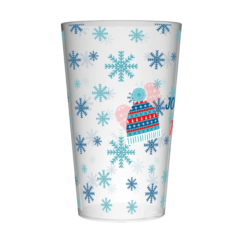 Gobelet personnalisé Noël Flocons