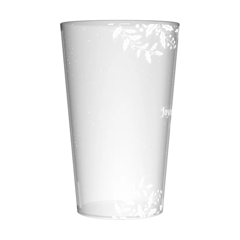 Gobelet personnalisé Noël Blanc