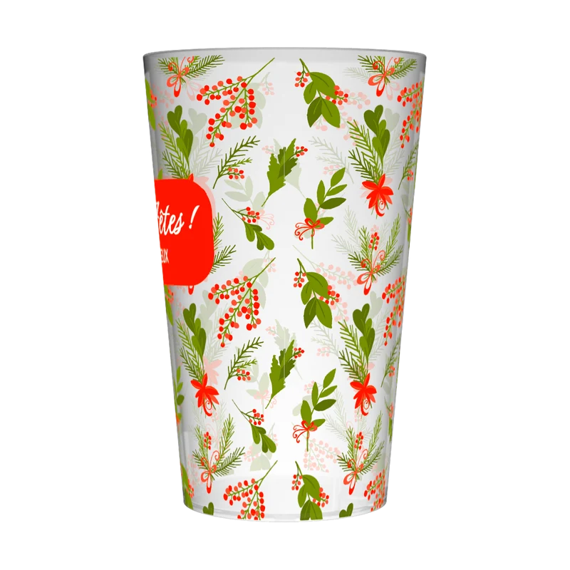 Gobelet personnalisé Noël Rouge & Vert