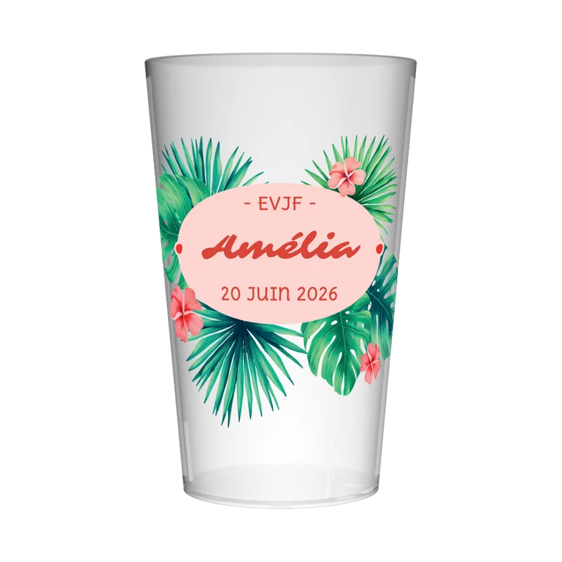 Gobelet personnalisé pour EVJF Plantes Tropicales