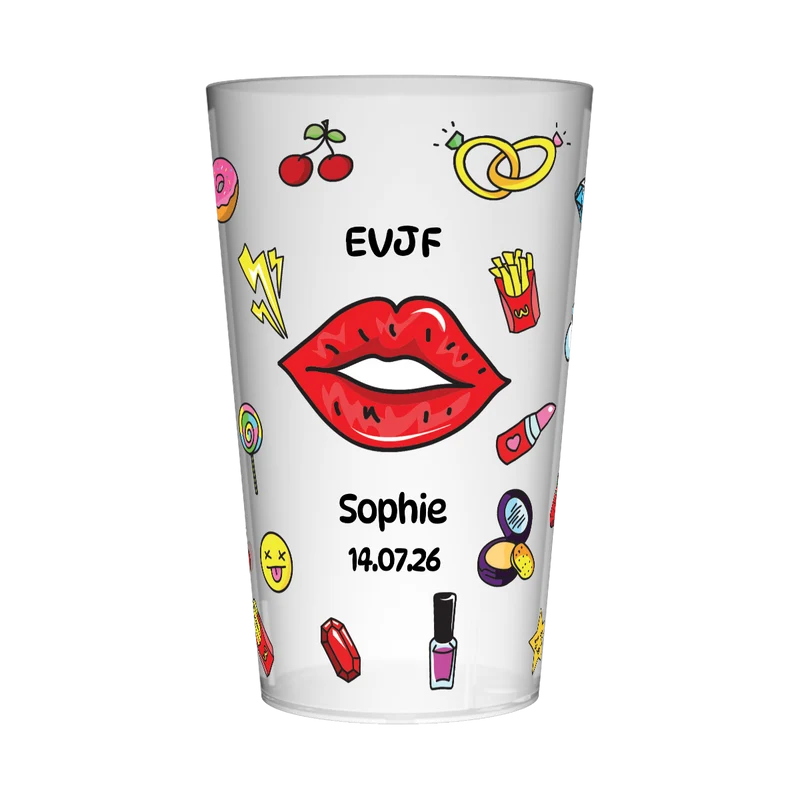 Gobelet personnalisé pour EVJF Emoticônes