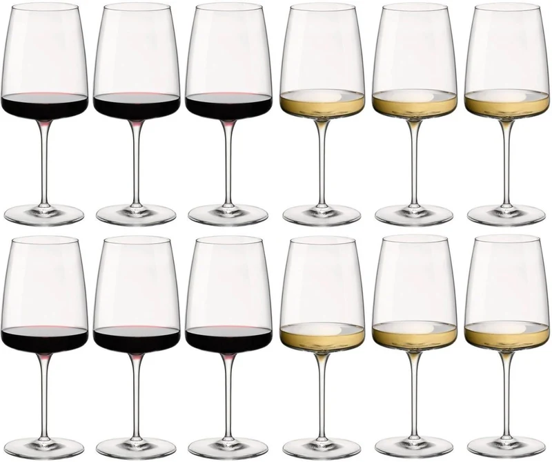 Set de verres a vin Bormioli Rocco - Rouge/blanc - Nexo - 540/380 ml - 12 pièces