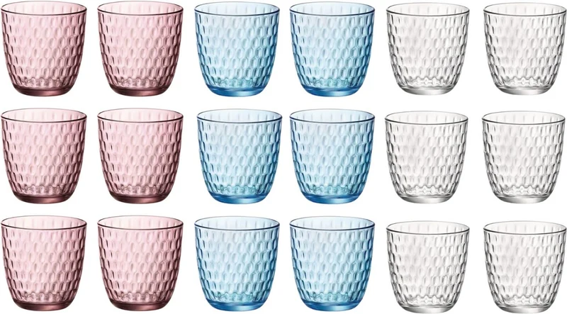 Ensemble de verres à eau Bormioli Rocco - Gobelets - Slot - 290 ml - 18 pièces