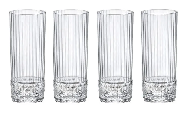 Set de verres Bormioli Rocco - Long drink - America 20s - 400 ml - 4 pièces