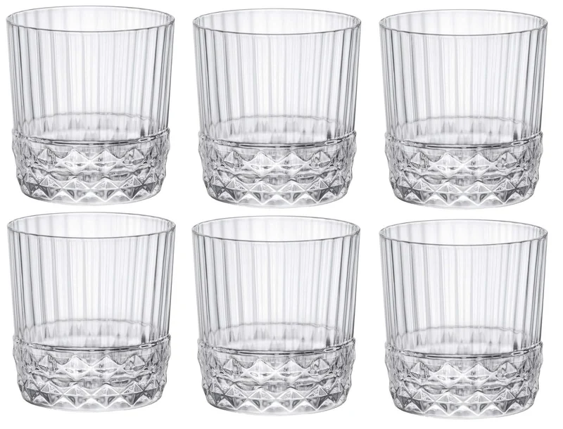 Set de verres a eau Bormioli - Verres a whisky - America 20s - 380 ml - 6 pieces