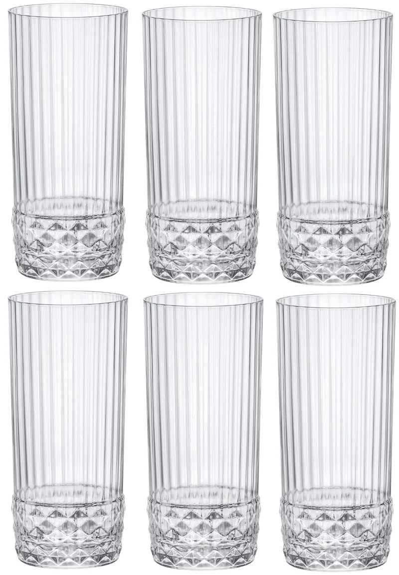 Set de verres Bormioli Rocco - Verres longdrink - America 20s - 490ml - 6 pièces