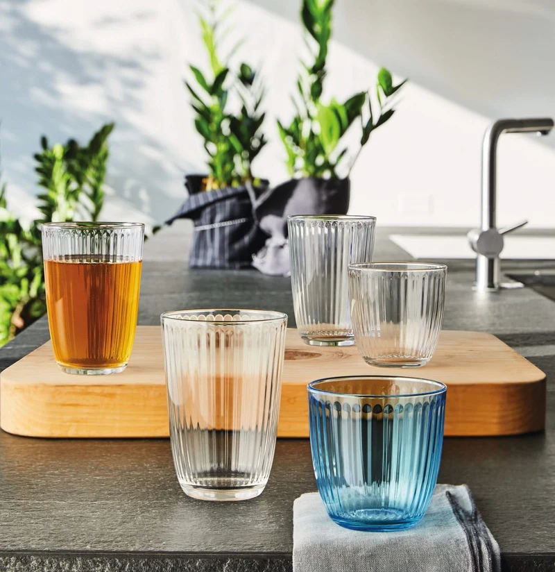 Ensemble de verres à eau Bormioli Rocco - Bleu - Line - 290 ml - 6 pièces