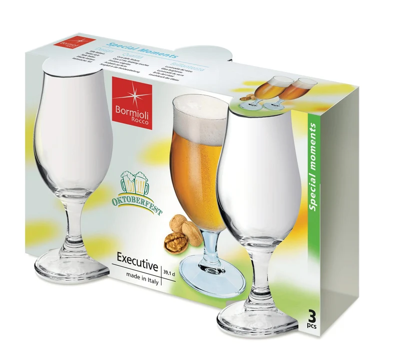 Ensemble de verres à bière Bormioli - Tulipe - Executive - 375 ml - 3 pièces